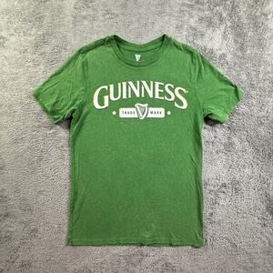 Guinness Beer S Men Green Cotton Short Sleeve Logo Graphic Tee Shirt Ireland